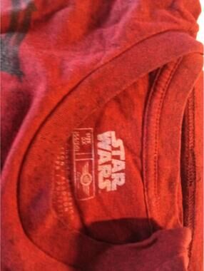 Star Wars Red Graphic T-Shirt with Mandalorian Helmet 3X